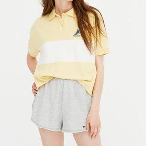 Yellow and White Polo Sailing Crop Top